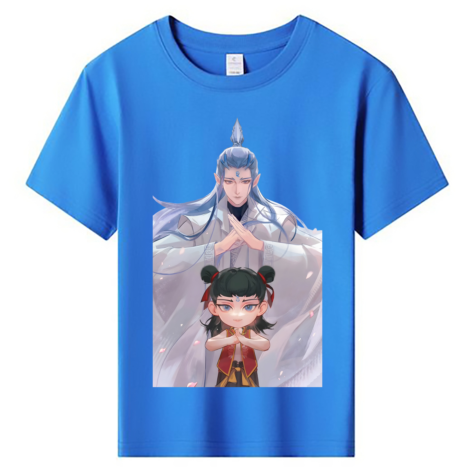 （画像用） Ne Zha 2 ナタ 魔童の大暴れ 綿100％キッズTシャツ（フロントプリント）